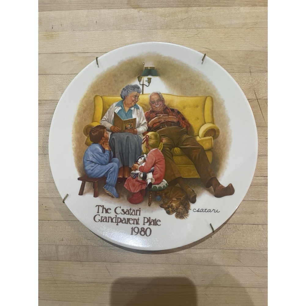 The Csatari Grandparent Collectible 8 1/2" Decorative plate 1980 Knowles USA Sig